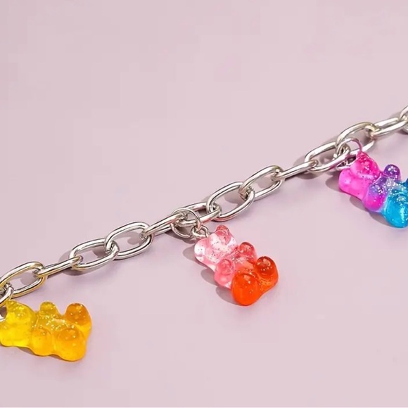 🩷New Colorful Bear Tassel Pendant Necklace - Picture 3 of 3